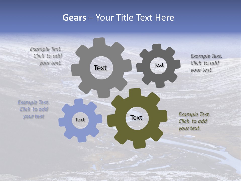 Sweden Frozen Sarek National Park PowerPoint Template