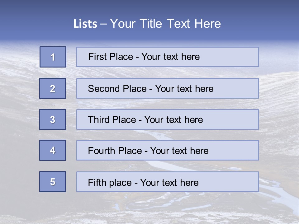 Sweden Frozen Sarek National Park PowerPoint Template