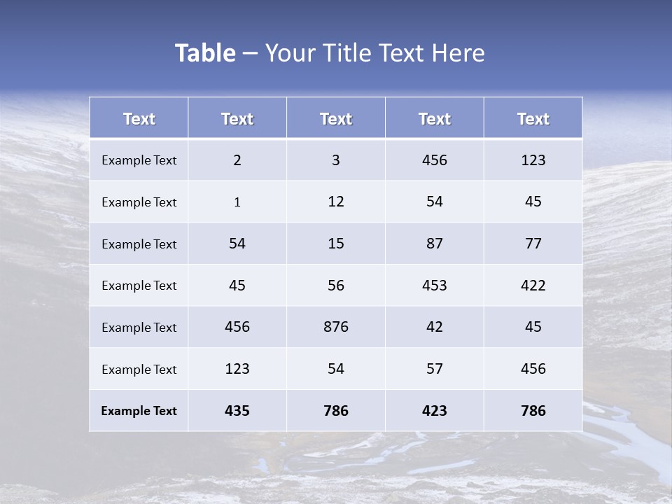 Sweden Frozen Sarek National Park PowerPoint Template