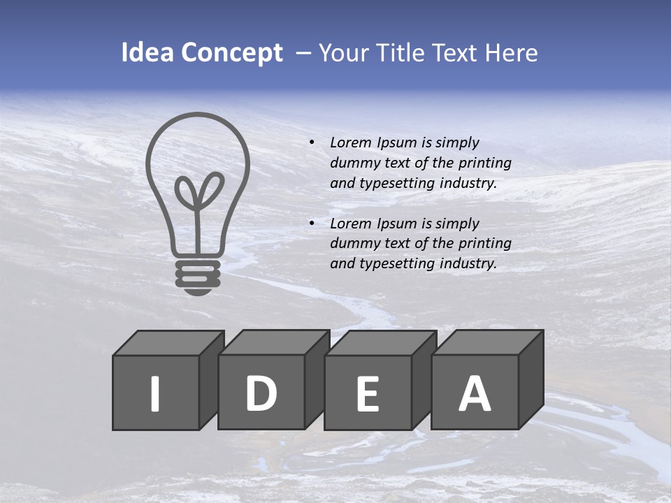 Sweden Frozen Sarek National Park PowerPoint Template