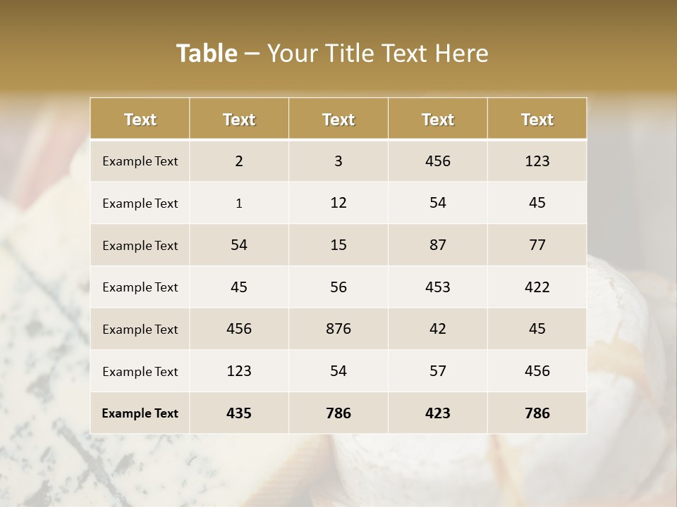 Cheddar Roquefort Gruyere PowerPoint Template