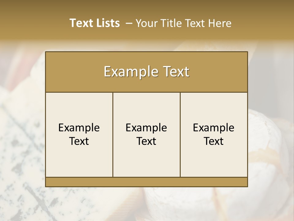 Cheddar Roquefort Gruyere PowerPoint Template