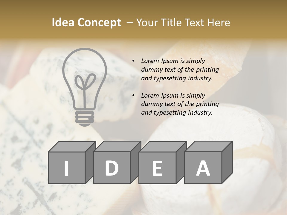 Cheddar Roquefort Gruyere PowerPoint Template
