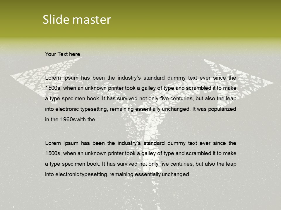 Bidirectional Rugged Drawing PowerPoint Template