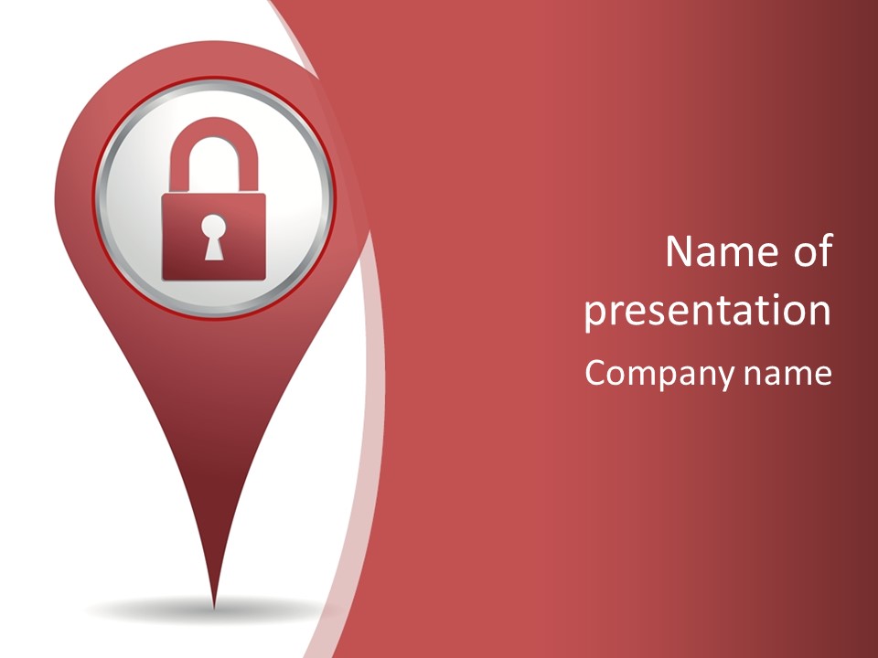 Guard Padlock Vector PowerPoint Template