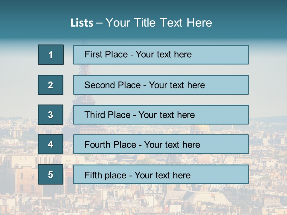 A Picture Of The Eiffel Tower In Paris PowerPoint Template