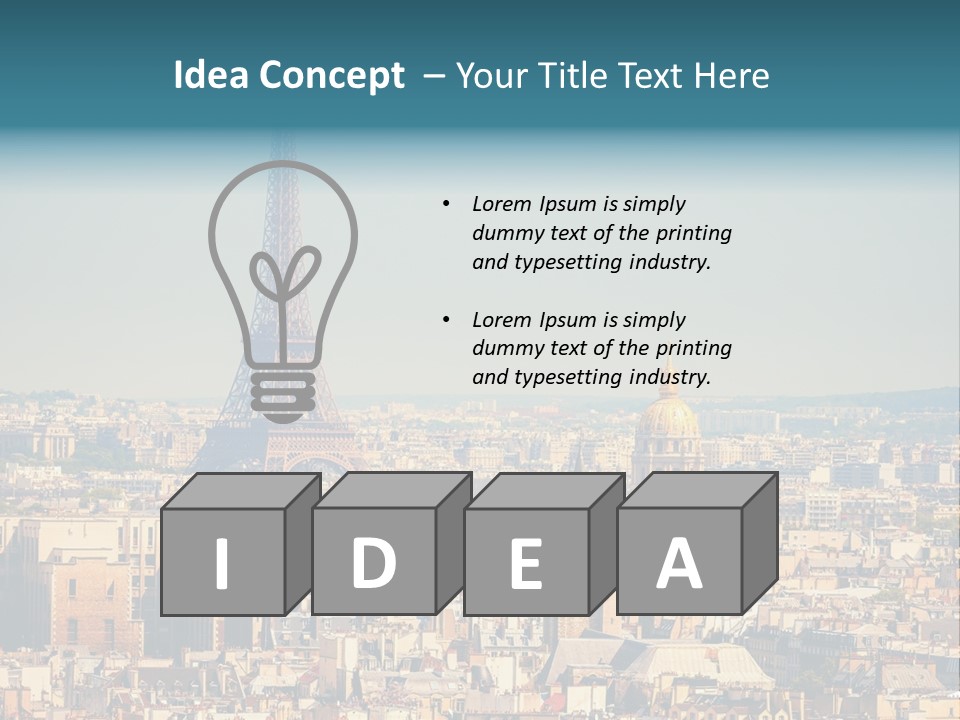 A Picture Of The Eiffel Tower In Paris PowerPoint Template