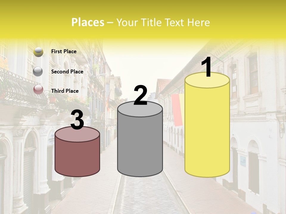 A City Street With Cars Parked On The Side Of It PowerPoint Template