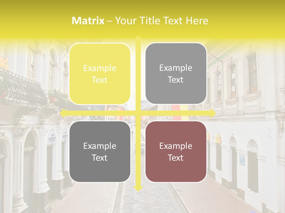 A City Street With Cars Parked On The Side Of It PowerPoint Template