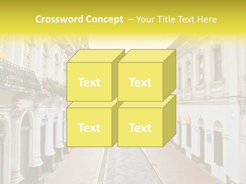 A City Street With Cars Parked On The Side Of It PowerPoint Template