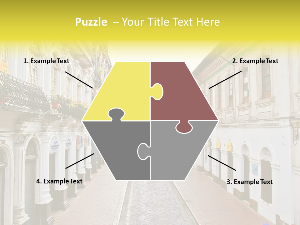 A City Street With Cars Parked On The Side Of It PowerPoint Template