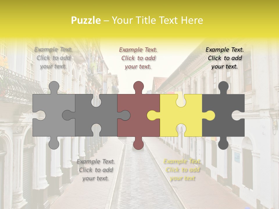 A City Street With Cars Parked On The Side Of It PowerPoint Template