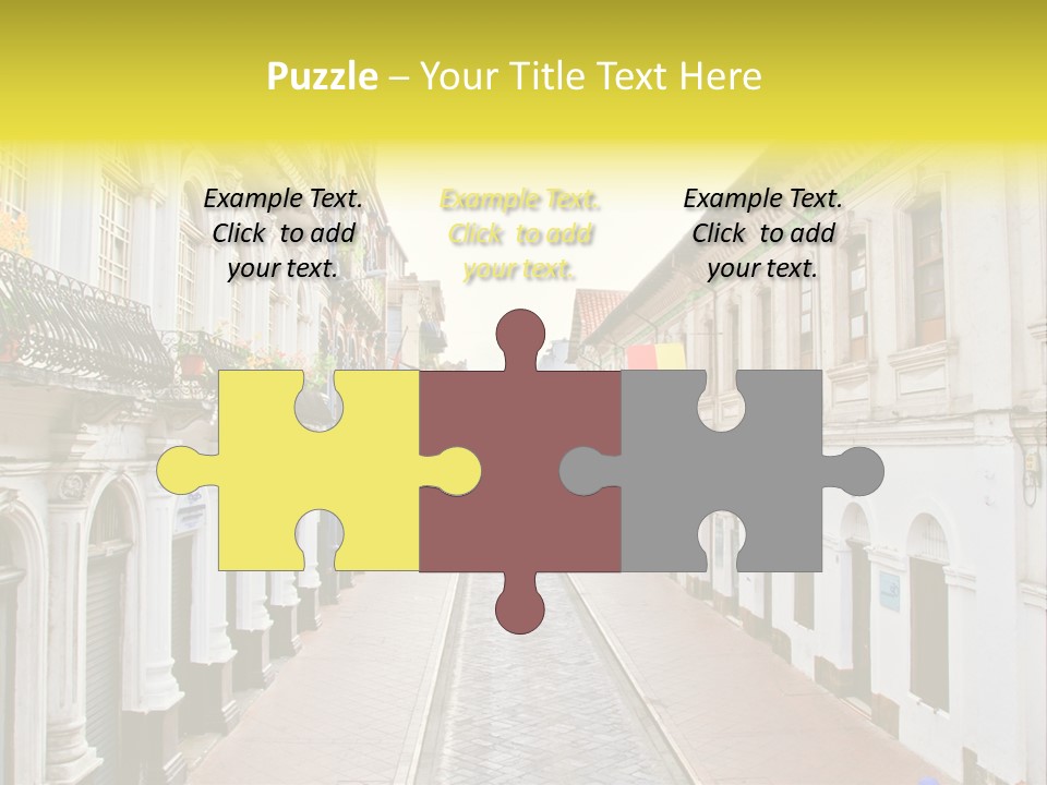 A City Street With Cars Parked On The Side Of It PowerPoint Template