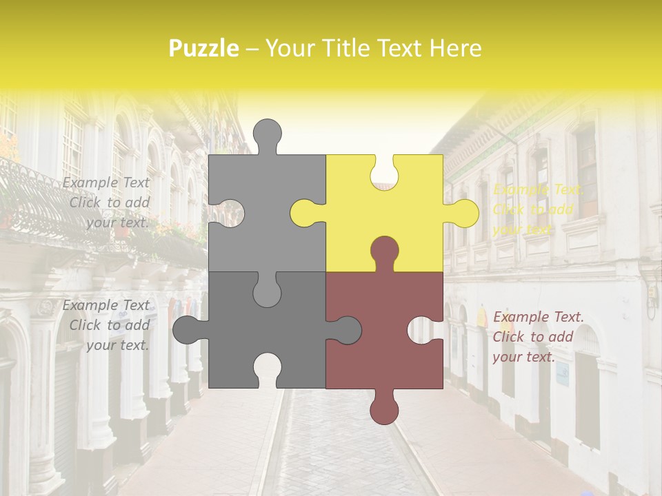 A City Street With Cars Parked On The Side Of It PowerPoint Template