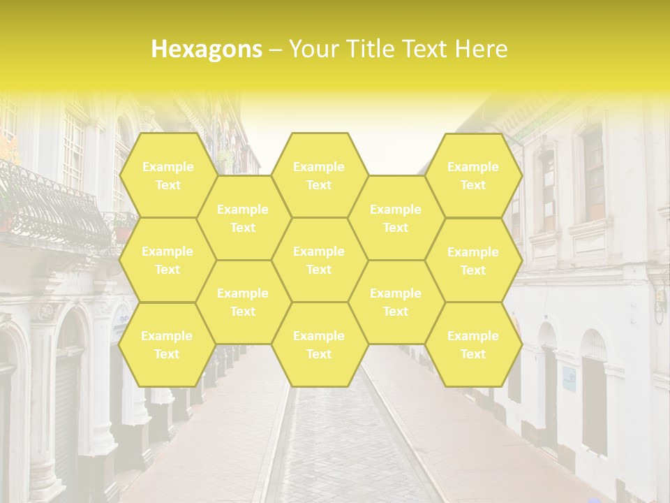 A City Street With Cars Parked On The Side Of It PowerPoint Template