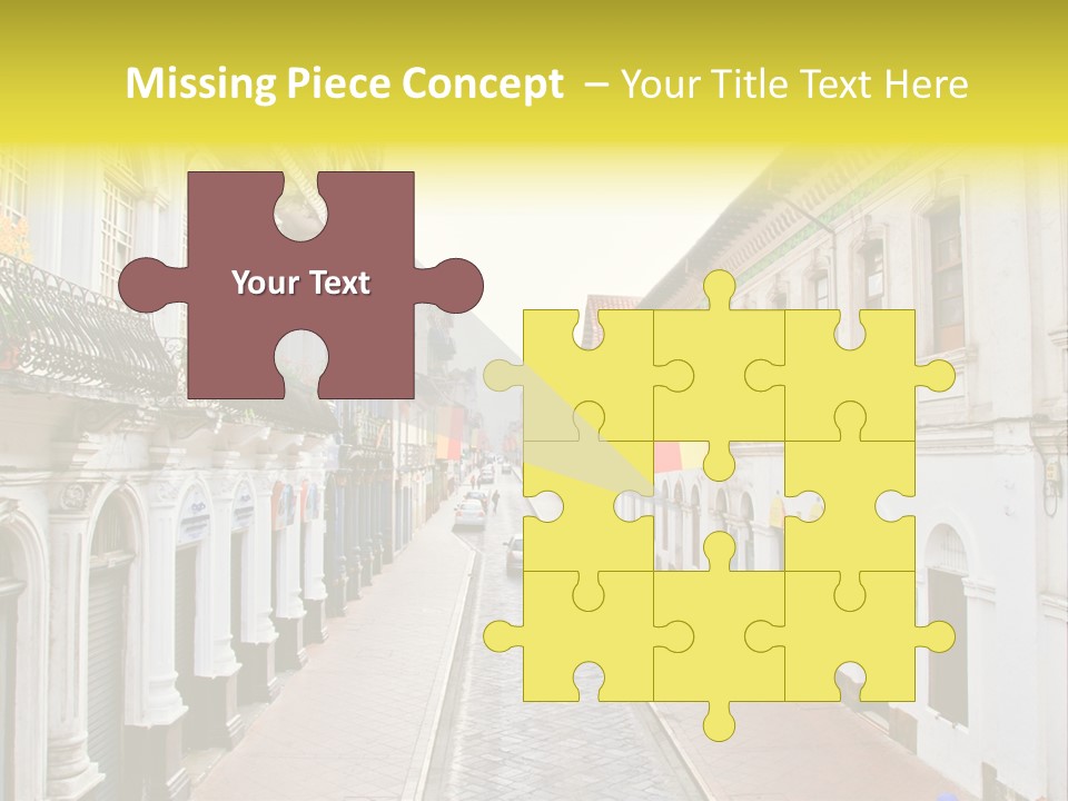 A City Street With Cars Parked On The Side Of It PowerPoint Template