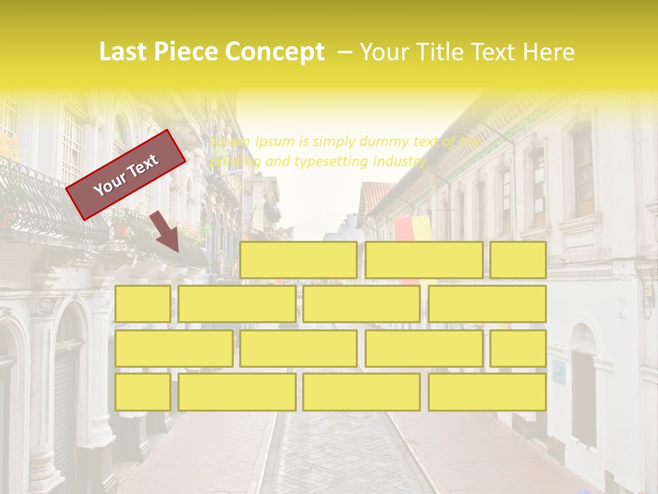 A City Street With Cars Parked On The Side Of It PowerPoint Template