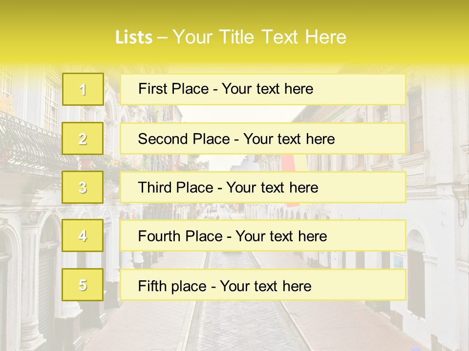 A City Street With Cars Parked On The Side Of It PowerPoint Template