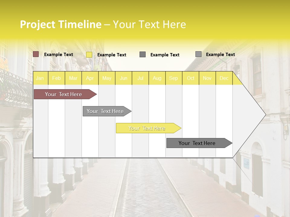 A City Street With Cars Parked On The Side Of It PowerPoint Template