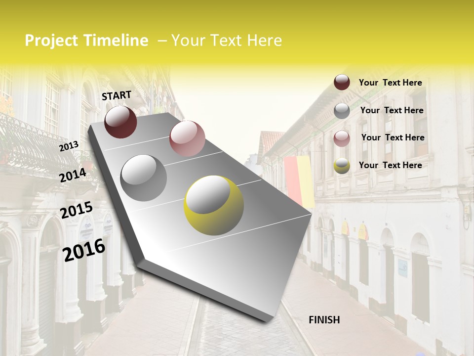 A City Street With Cars Parked On The Side Of It PowerPoint Template