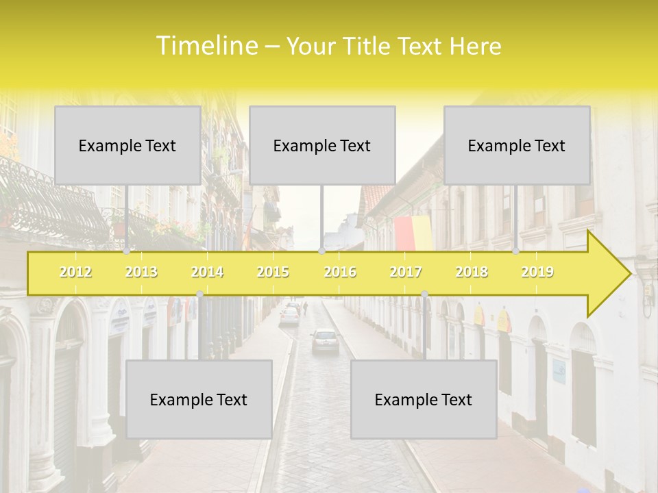 A City Street With Cars Parked On The Side Of It PowerPoint Template