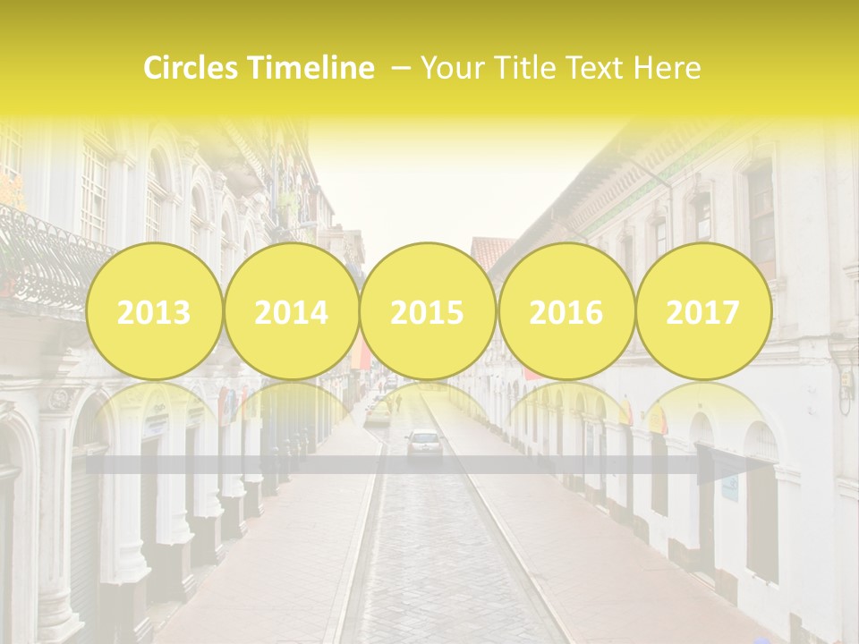 A City Street With Cars Parked On The Side Of It PowerPoint Template