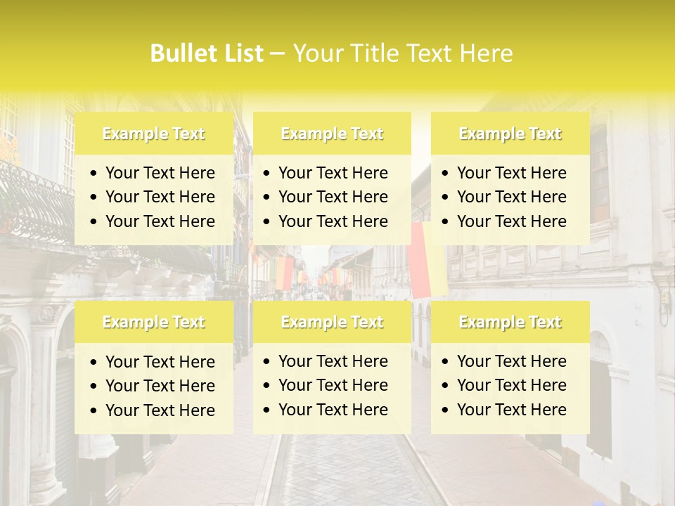 A City Street With Cars Parked On The Side Of It PowerPoint Template