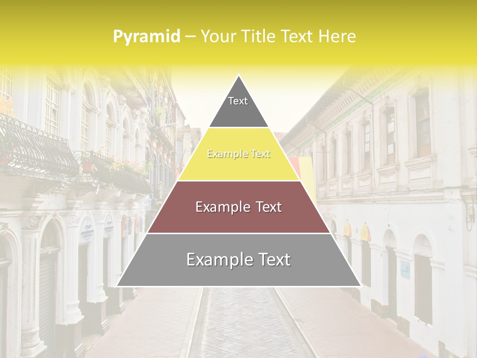 A City Street With Cars Parked On The Side Of It PowerPoint Template