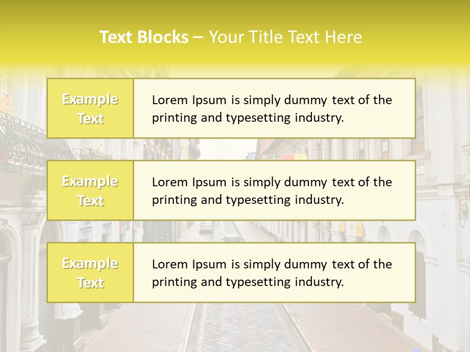 A City Street With Cars Parked On The Side Of It PowerPoint Template