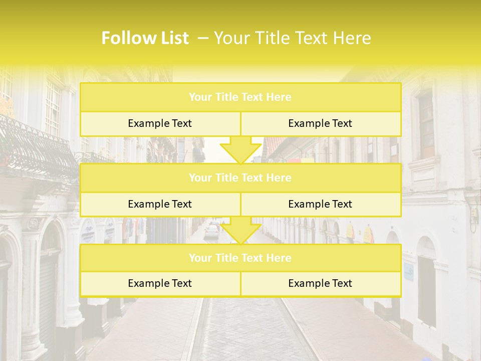 A City Street With Cars Parked On The Side Of It PowerPoint Template