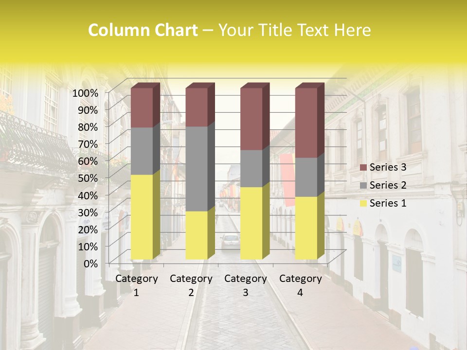 A City Street With Cars Parked On The Side Of It PowerPoint Template