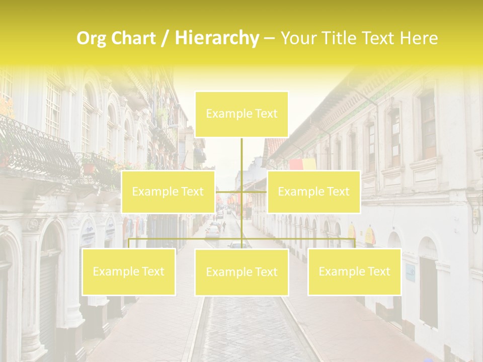 A City Street With Cars Parked On The Side Of It PowerPoint Template