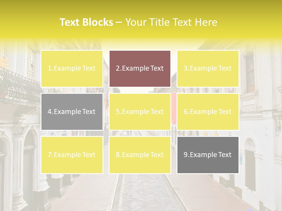 A City Street With Cars Parked On The Side Of It PowerPoint Template