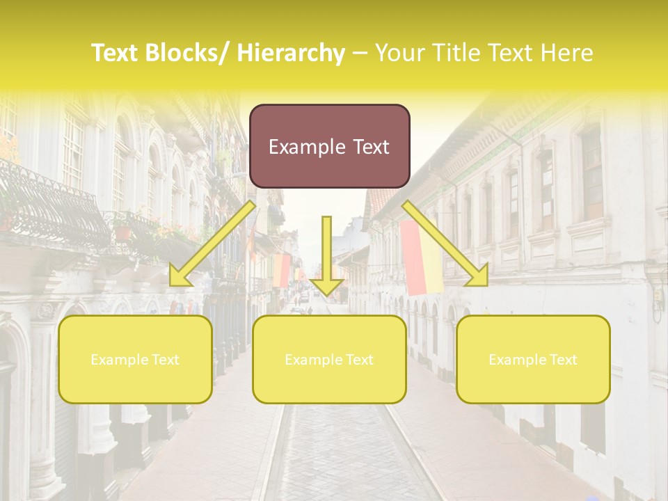 A City Street With Cars Parked On The Side Of It PowerPoint Template