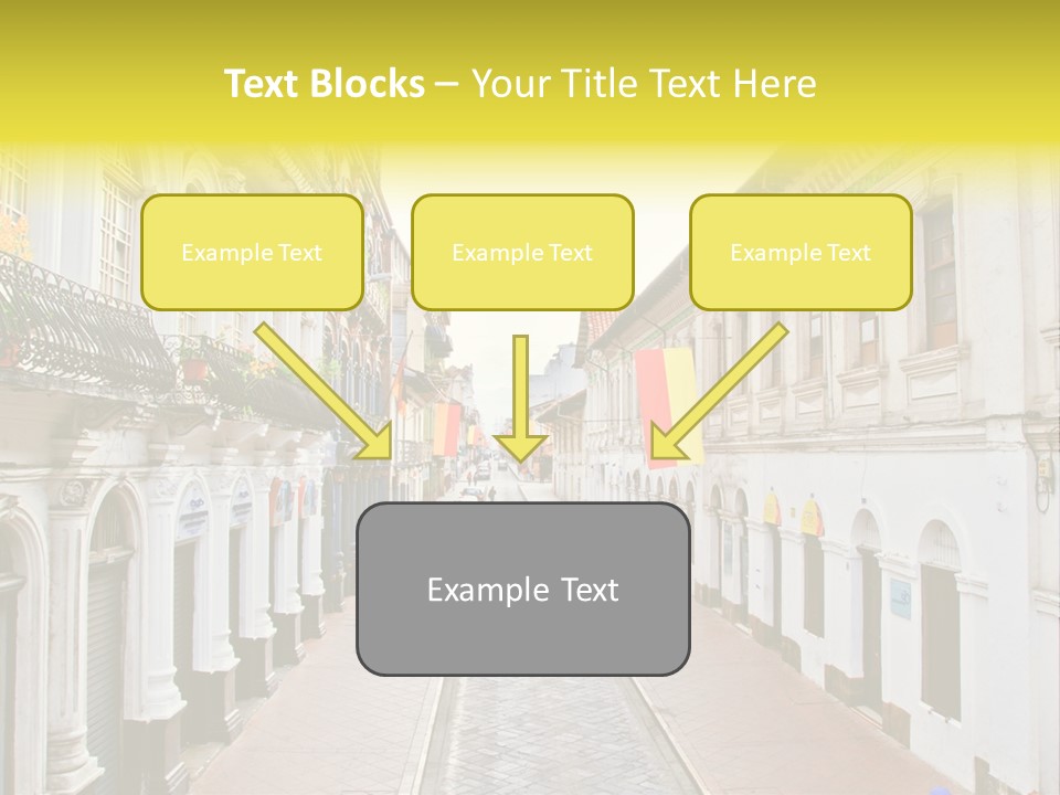 A City Street With Cars Parked On The Side Of It PowerPoint Template