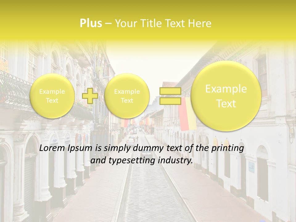 A City Street With Cars Parked On The Side Of It PowerPoint Template