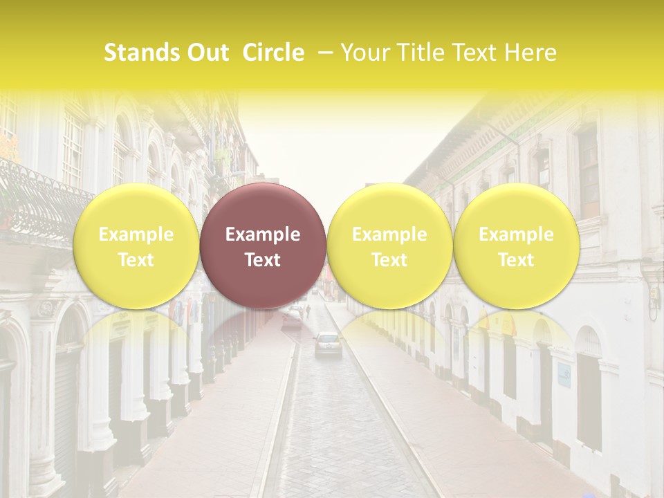 A City Street With Cars Parked On The Side Of It PowerPoint Template