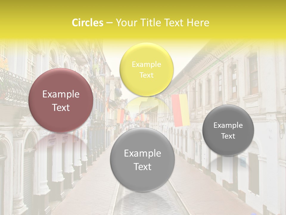 A City Street With Cars Parked On The Side Of It PowerPoint Template