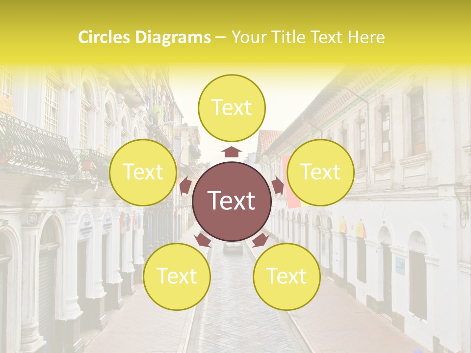 A City Street With Cars Parked On The Side Of It PowerPoint Template