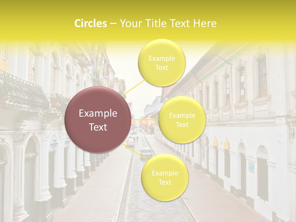 A City Street With Cars Parked On The Side Of It PowerPoint Template