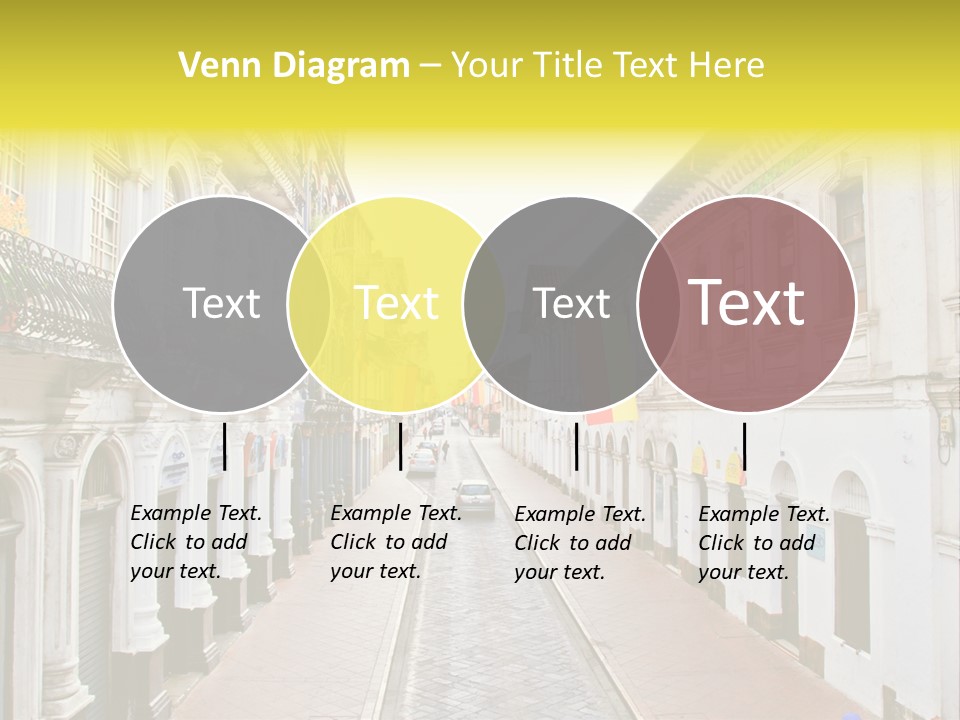 A City Street With Cars Parked On The Side Of It PowerPoint Template