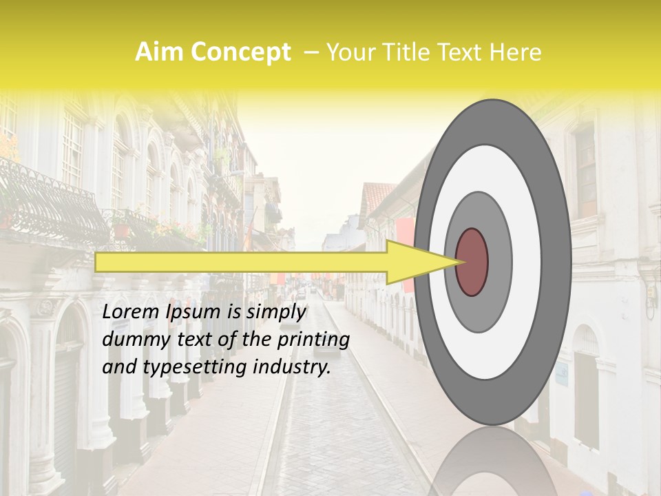 A City Street With Cars Parked On The Side Of It PowerPoint Template