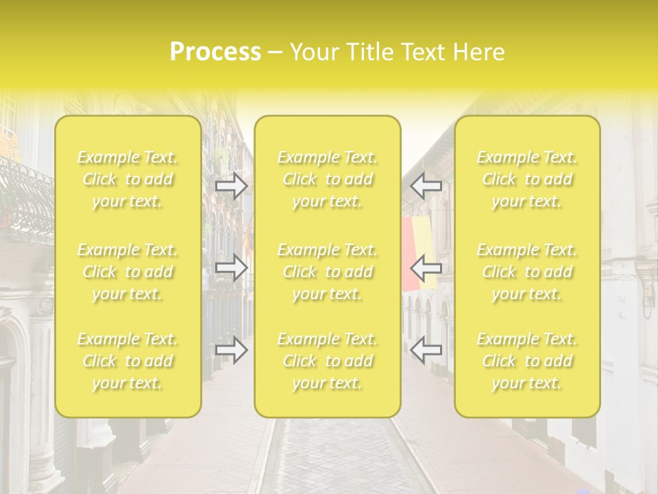 A City Street With Cars Parked On The Side Of It PowerPoint Template