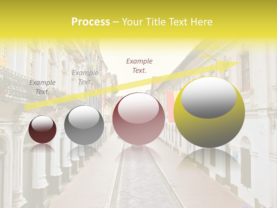 A City Street With Cars Parked On The Side Of It PowerPoint Template