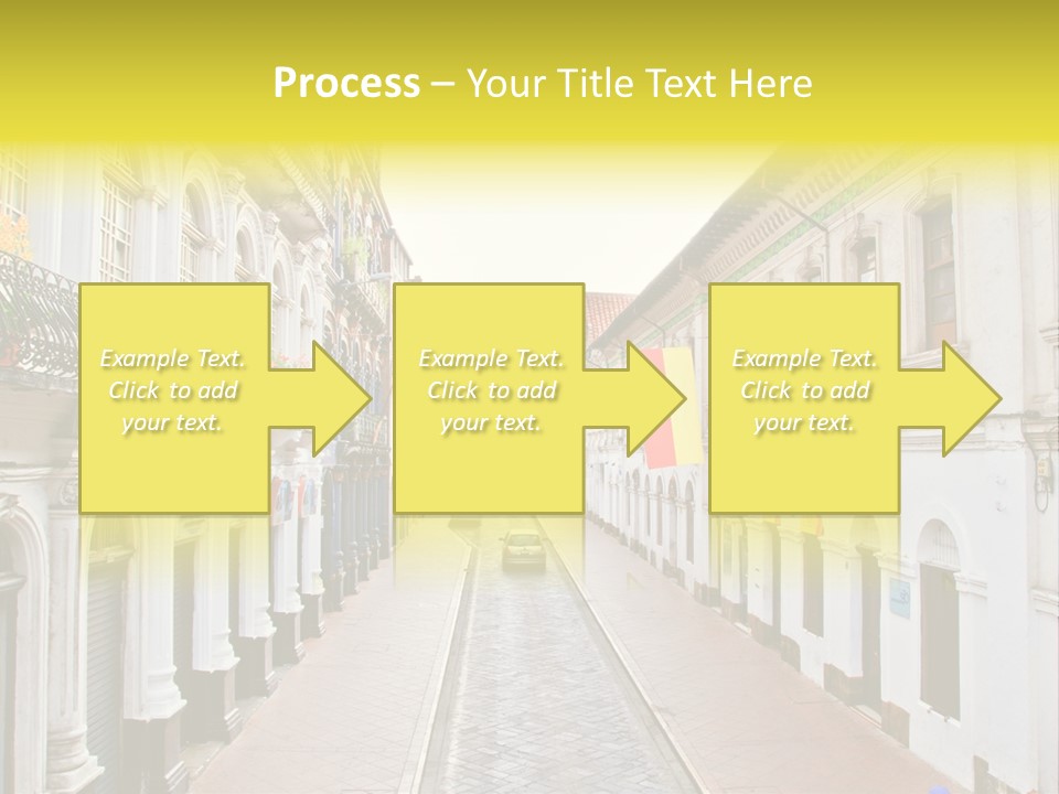 A City Street With Cars Parked On The Side Of It PowerPoint Template