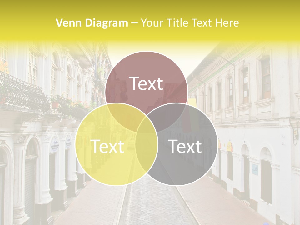 A City Street With Cars Parked On The Side Of It PowerPoint Template