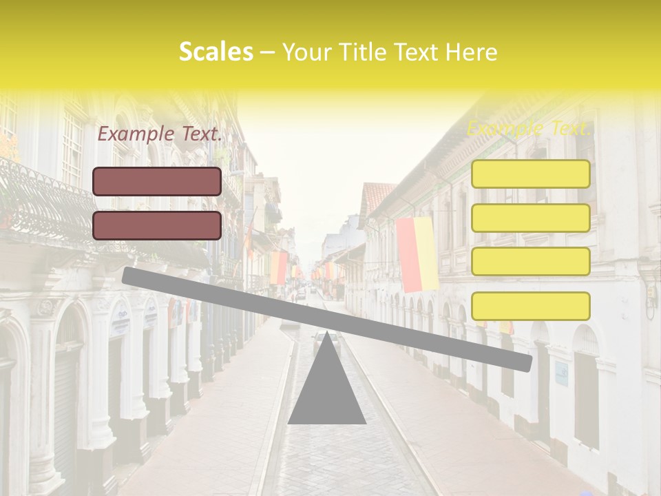 A City Street With Cars Parked On The Side Of It PowerPoint Template