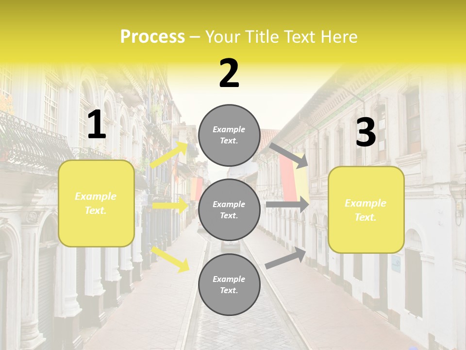 A City Street With Cars Parked On The Side Of It PowerPoint Template