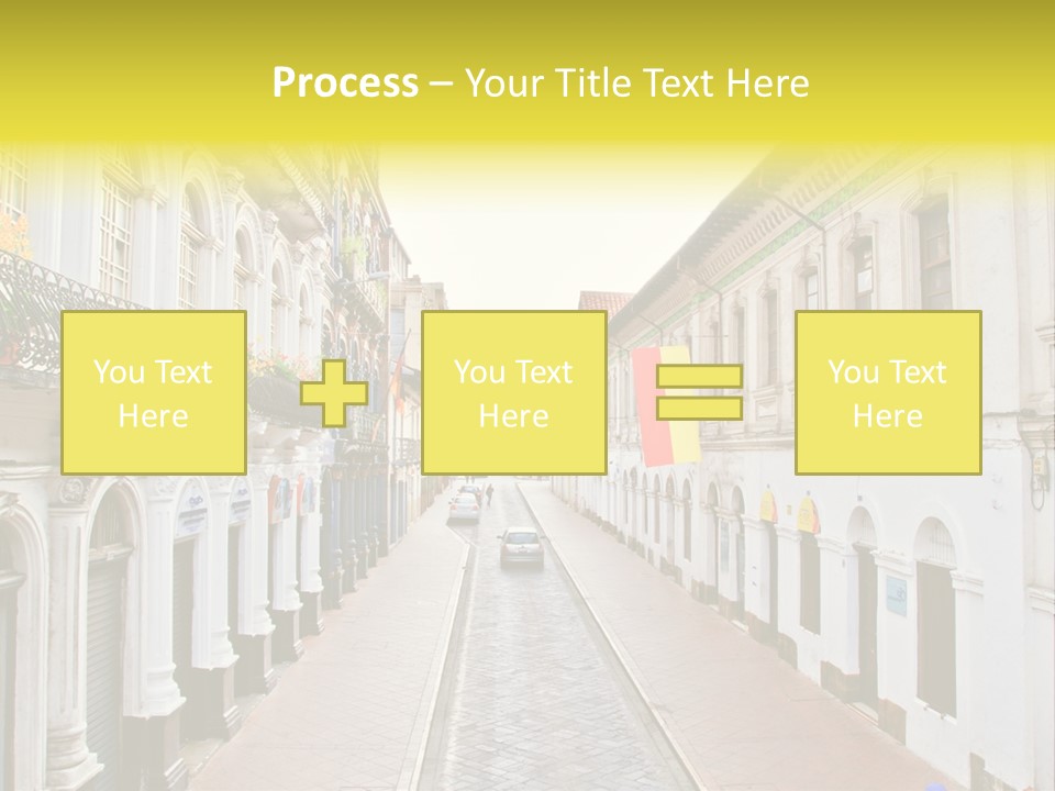 A City Street With Cars Parked On The Side Of It PowerPoint Template