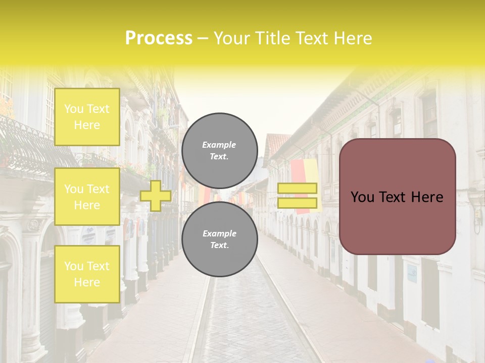 A City Street With Cars Parked On The Side Of It PowerPoint Template